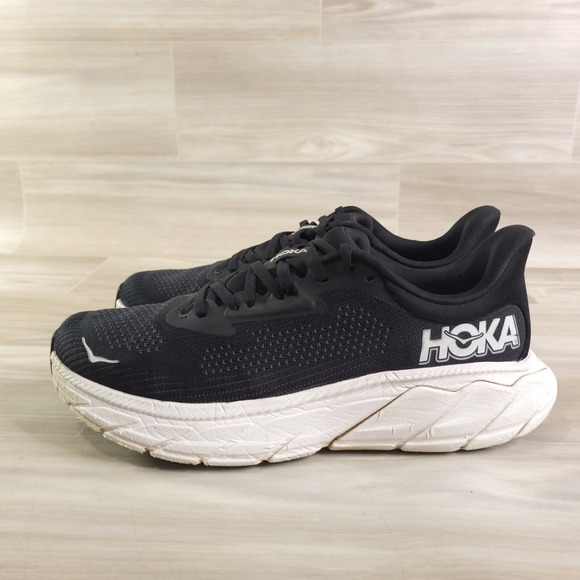 Hoka One One Womens Arahi 7 1147851 BWHT Black Running Shoes Sneakers Size 8.5 B - Picture 1 of 14